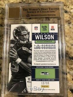 2012 Panini Contenders Russell Wilson Rookie Playoff Ticket Auto #12/99 BGS 9.5