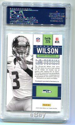 2012 Panini Contenders Russell Wilson Variation SP RC Ticket Auto #225 PSA 10