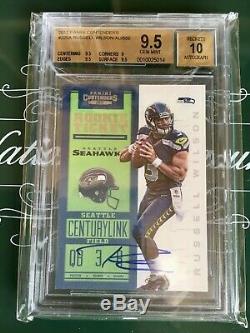 2012 Panini Contenders football RUSSELL WILSON RC AUTO BGS9.5/10