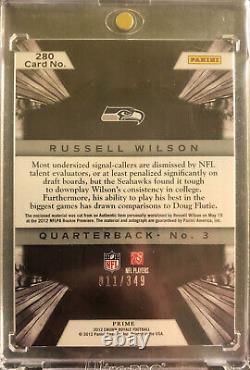 2012 Panini Crown Royale Russell Wilson Auto Autograph Patch Jersey RC Seahawks