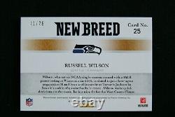 2012 Panini Elite New Breed Prime Auto Russell Wilson RC Rare # 11/25 Seahawks