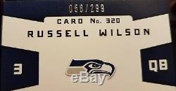 2012 Panini Gridiron Gems #320 RUSSELL WILSON Pull-Out Jersey Relic RC Auto /299