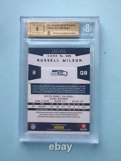 2012 Panini Gridiron Russell Wilson RPA RC On Patch Auto/299 BGS 9.5