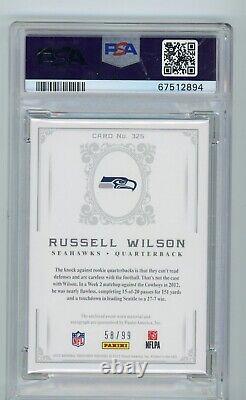 2012 Panini National Treasures Russell Wilson Rookie Patch Auto Rc #/99 Psa 7 Sp