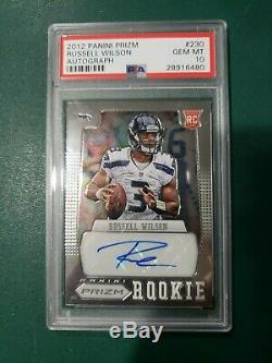 2012 Panini Prizm Russell Wilson Auto Rookie PSA 10 Only 250 Made