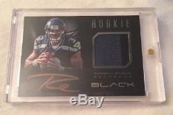 2012 Panini Russell Wilson Black Rpa 2 Color Rookie Patch On Card Auto #271/349