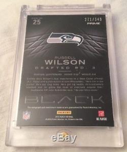 2012 Panini Russell Wilson Black Rpa 2 Color Rookie Patch On Card Auto #271/349