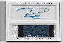 2012 Playbook SEATTLE SEAHAWKS RUSSELL WILSON GOLD DUAL RELIC AUTO BOOK RC 02/49