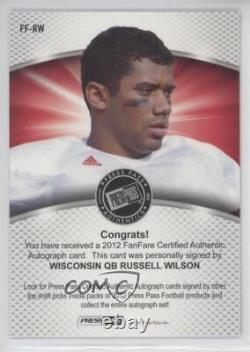 2012 Press Pass Fanfare Gold Russell Wilson #RW Rookie Auto RC
