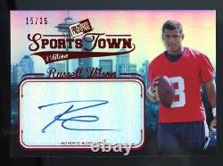 2012 Press Pass Russell Wilson Autograph Rookie Sports Town Red /35 Auto RC