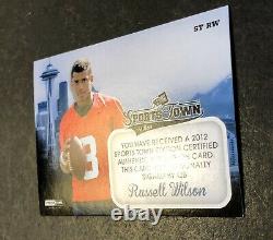 2012 Press Pass Russell Wilson Rookie Sports Town Auto Foil #/125 Red Ink NM-MT+