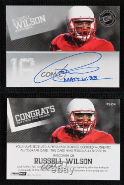 2012 Press Pass Signings Russell Wilson #PPS-RW Rookie Auto RC