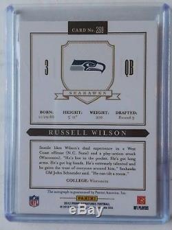 2012 Prime Signatures Russell Wilson Platinum Refractor Auto Rc /5 Only 5