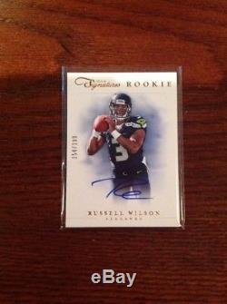 2012 Prime Signatures Russell Wilson RC Autograph #d 154/199 Seahawks Auto