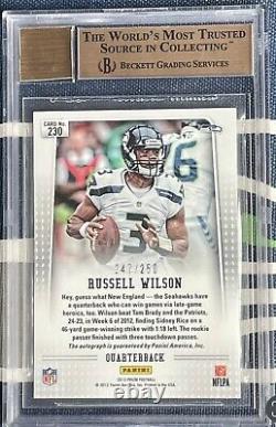 2012 Prizm Russell Wilson Autograph Rookie Card RC BGS 10 PRISTINE Auto /250
