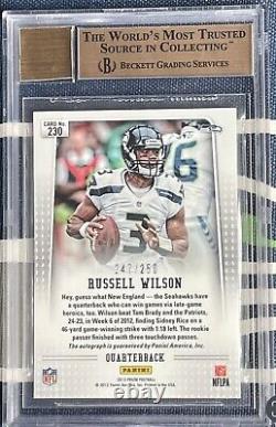 2012 Prizm Russell Wilson Autograph Rookie Card RC BGS 10 PRISTINE Auto /250