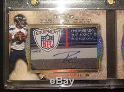 2012 RUSSELL WILSON / NICK TOON 5 STAR 1/1 DUEL LAUNDRY TAG withAUTO's GO HAWKS