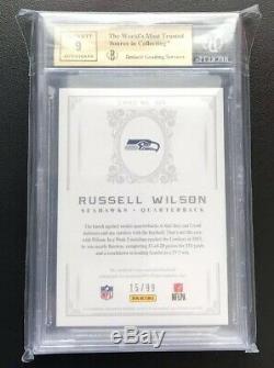 2012 RUSSELL WILSON National Treasures Autograph Auto Jersey #/99 Rc BGS 9.5