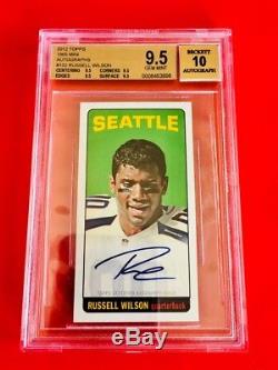 2012 RUSSELL WILSON Seahawks RARE 1965 Mini Autographs ROOKIE AUTO Tall Boy 1/1