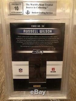 2012 Rookies & Stars Premiere Slide Show Russell Wilson Auto RC BGS 9 # 41/50