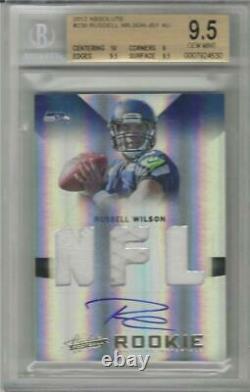 2012 Russell Wilson Absolute NFL Jersey Auto RC- BGS 9.5 with10 auto. #32/299