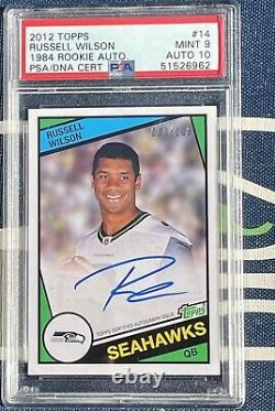 2012 Russell Wilson Autograph Topps 1984 Rookie RC #33/100 PSA 9 10 AUTO
