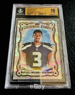 2012 Russell Wilson Black Cracked Ice ROOKIE Non Auto BGS 10 1/1 Contenders