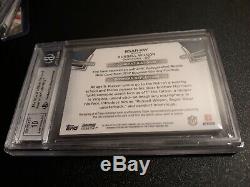 2012 Russell Wilson Bowman Sterling blue Refractor Auto #/99 Seahawks BGS 9/10