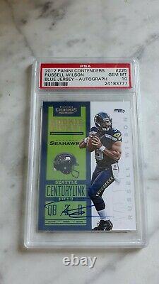2012 Russell Wilson Contenders Auto RC PSA 10 Gem Mint Short Printed /550