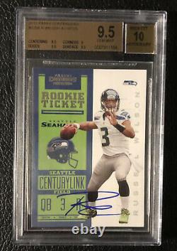 2012 Russell Wilson Contenders Auto RC Ticket Variation /25 BGS 9.5 Gem Mint