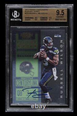 2012 Russell Wilson Contenders Playoff Ticket Auto /99 Rookie RC BGS? 9.5 Rare