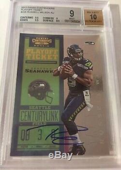 2012 Russell Wilson Contenders Playoff Ticket Rookie Auto SSP /99 BGS 9/10 #225