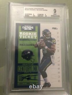 2012 Russell Wilson Contenders RC Auto BGS 9 9/9/9.5/9.5 Seahawks