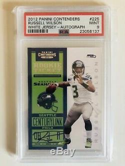 2012 Russell Wilson Contenders Rookie Auto White Ssp /25psa 9 Rare Invest