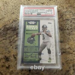 2012 Russell Wilson Contenders Rookie Auto White Variation #225 Psa 10 Gem Mint