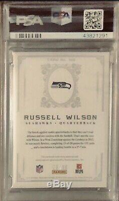 2012 Russell Wilson NATIONAL TREASURES #325 AUTO RC JERSEY Rooke PSA 9 Low Pop