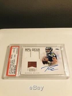 2012 Russell Wilson National Treasures RC NFL Gear Auto 2-CLR RPA PSA 10 # 6/25