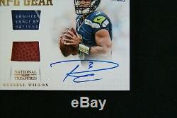 2012 Russell Wilson National Treasures Rookie NFL Gear Auto Rare HTF # 12/15