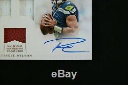 2012 Russell Wilson National Treasures Rookie NFL Gear Auto Rare HTF # 8/25