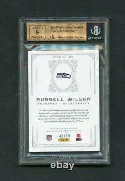 2012 Russell Wilson National Treasures Rookie Patch On-Card Auto /99 BGS 9.5 /9