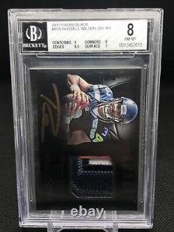 2012 Russell Wilson Panini Black 3 Color Patch #25 Rookie RPA BGS 8/10 Auto-POP6