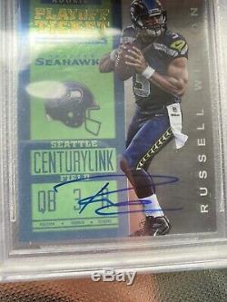 2012 Russell Wilson Panini Contenders Playoff Ticket Auto BGS 9.5 Gem 10 99 #225