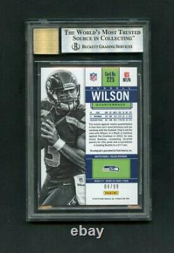 2012 Russell Wilson Panini Contenders Playoff Ticket Rookie Auto /99 BGS 9 MINT