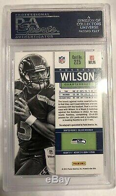 2012 Russell Wilson Panini Contenders ROOKIE Ticket /550 RC AUTO PSA 9
