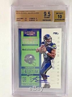 2012 Russell Wilson Panini Contenders ROOKIE Ticket /550 RC BGS 9.5/10 AUTO