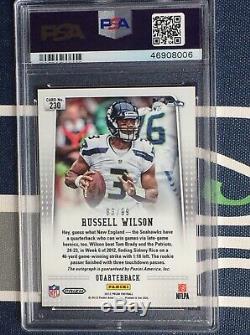2012 Russell Wilson Panini Prizm Auto RC #/99 Rookie RC REFRACTOR PSA 9 MINT