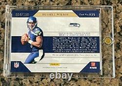 2012 Russell Wilson Panini Prominence ON CARD Auto RC Team Logo Patch RPA # /150