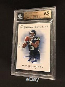 2012 Russell Wilson Prime Signatures Silver #39/49 RC BGS 9.5 Auto 10 Gem