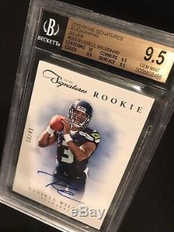 2012 Russell Wilson Prime Signatures Silver #39/49 RC BGS 9.5 Auto 10 Gem