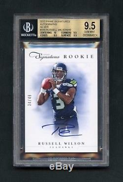 2012 Russell Wilson Prime Signatures Silver Rookie RC Auto /49 SP BGS 9.5/10
